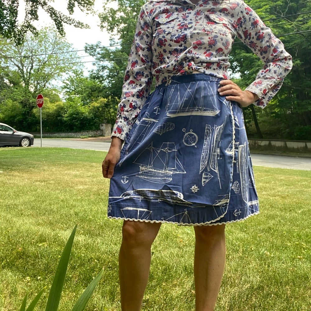 Preppy Nautical print skirt